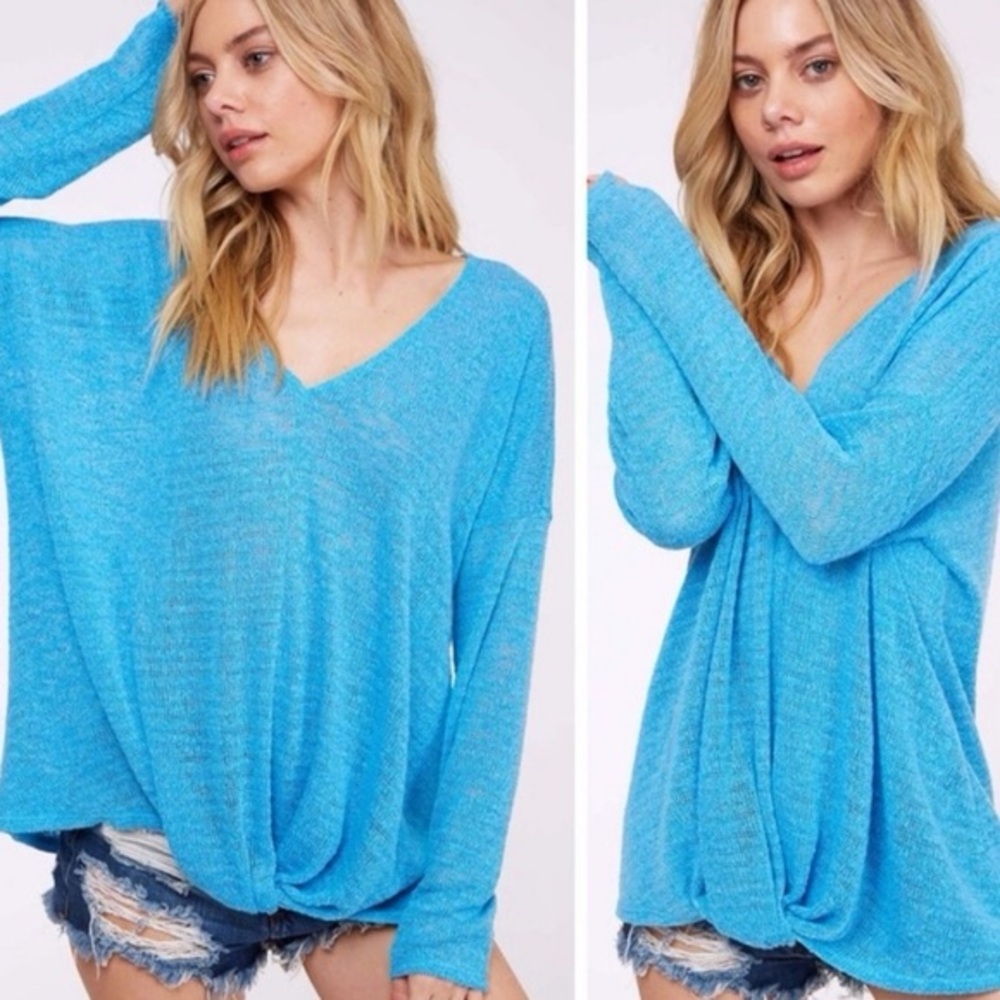 Oversized sky blue sweater